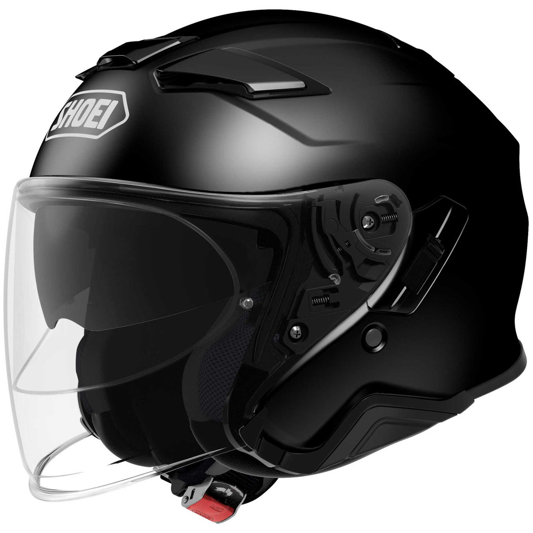 Shoei J-Cruise II Motorcycle Helmet Black - Front Side View