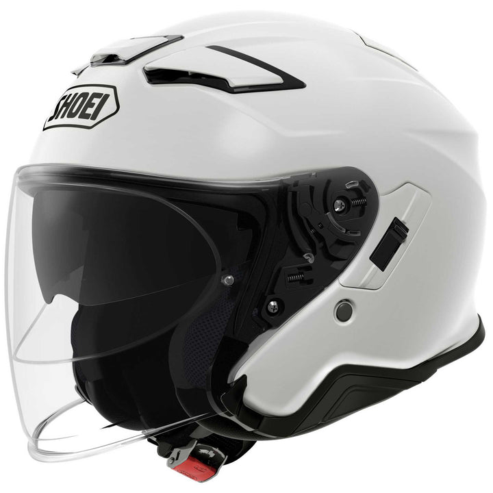Shoei J-Cruise II Motorcycle Helmet White - Front Side View