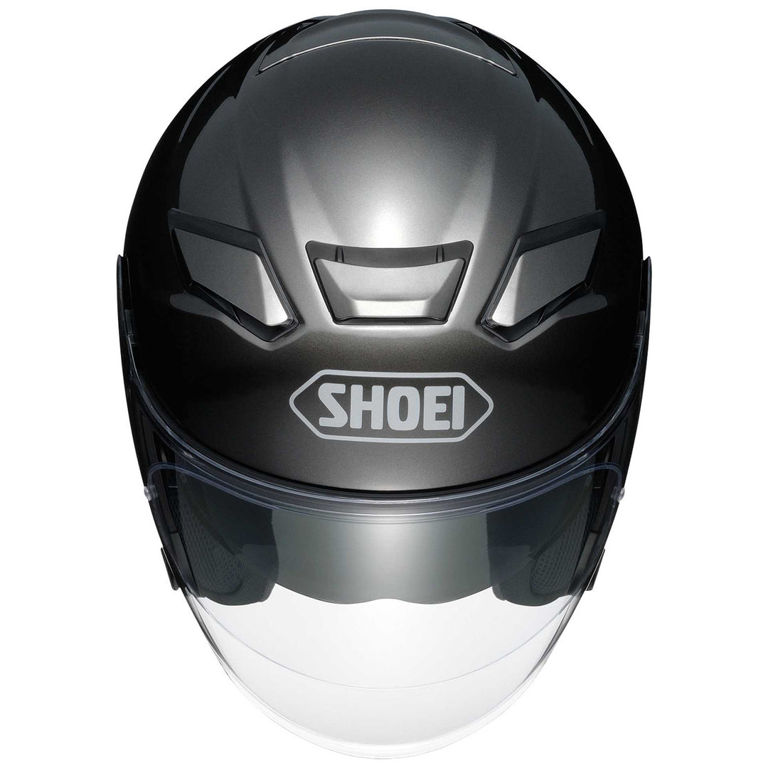 Shoei J-Cruise II Motorcycle Helmet Anthracite - Top Front View
