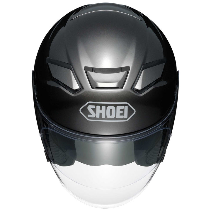 Shoei J-Cruise II Motorcycle Helmet Anthracite - Top Front View