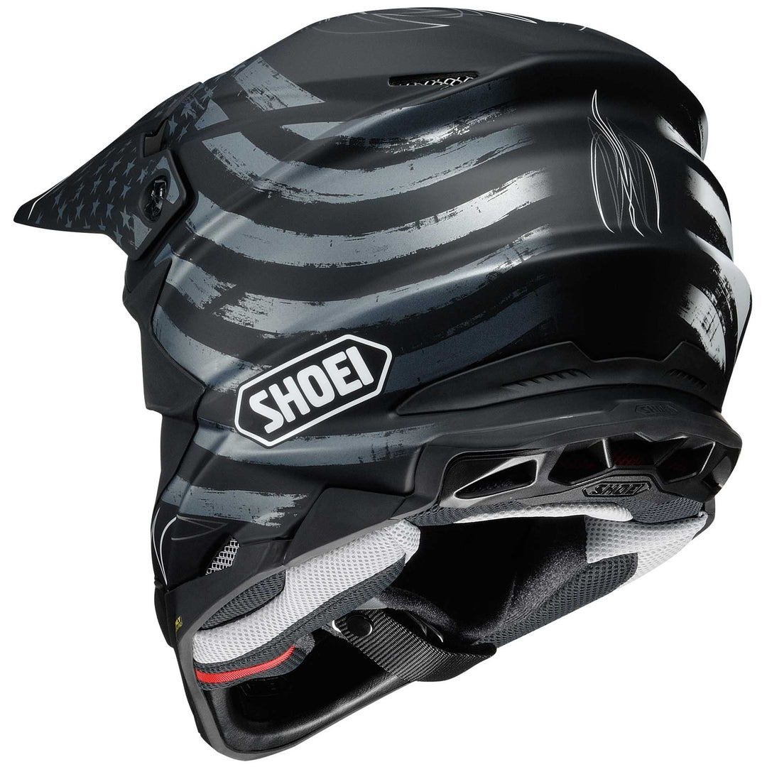 Shoei VFX-EVO Faithful Motorcycle Helmet TC5 - Rear Left Side View