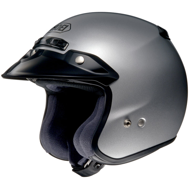 Shoei RJ Platinum-R Light Silver - Front Side View