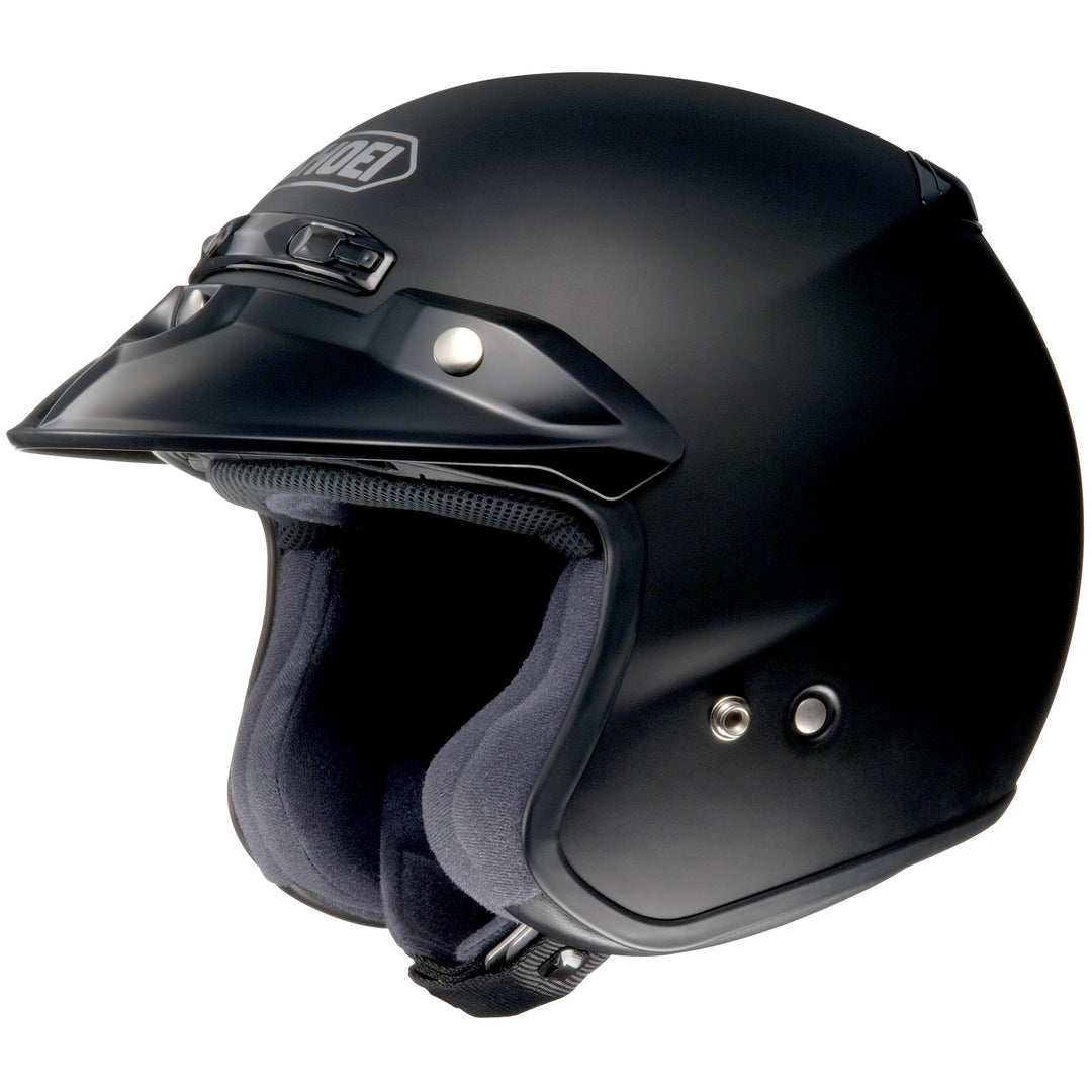 Shoei RJ Platinum-R Matte Black - Front Side View
