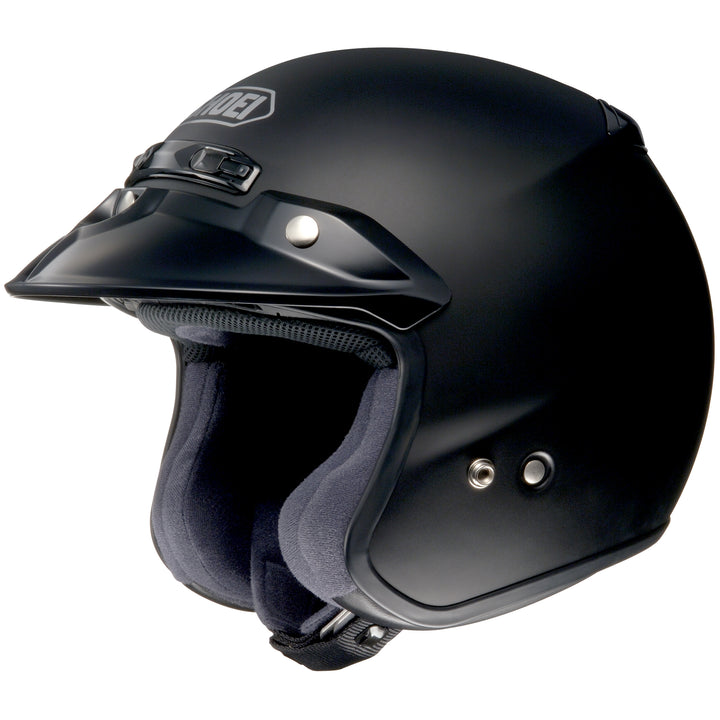 Shoei RJ Platinum-R Matte Black - Front Side View