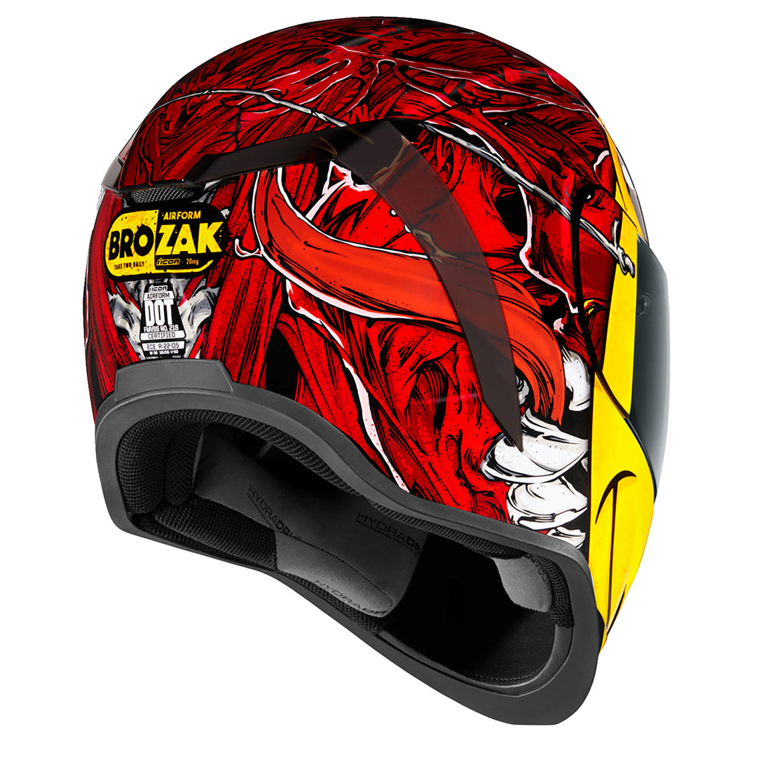 ICON Airform™ Brozak MIPS® Helmet Red - Rear Right Side View