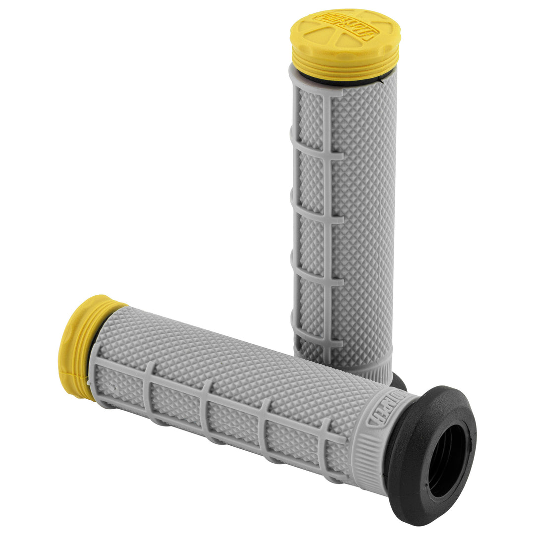 ProTaper Tri-Density Half-Waffle ATV Grips Yellow - Front View