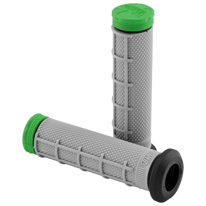 ProTaper Tri-Density Half-Waffle ATV Grips Green - Front View