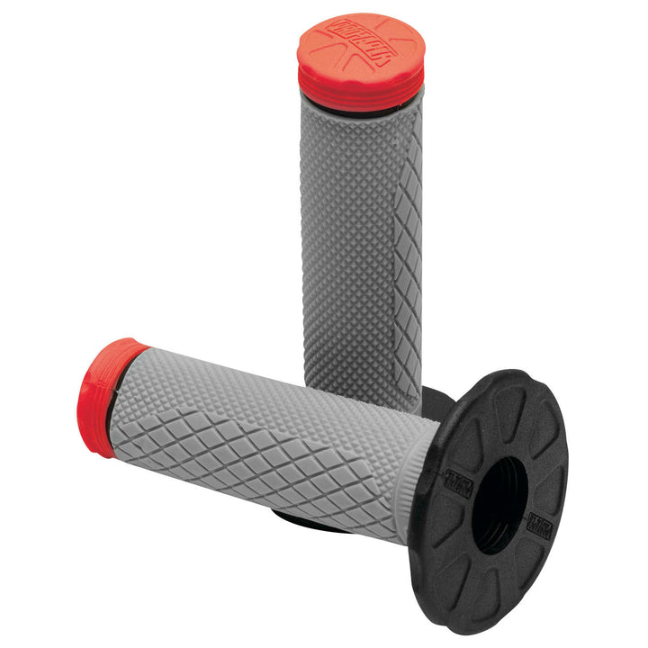 ProTaper Tri-Density Full-Diamond MX Grips Red - Front View