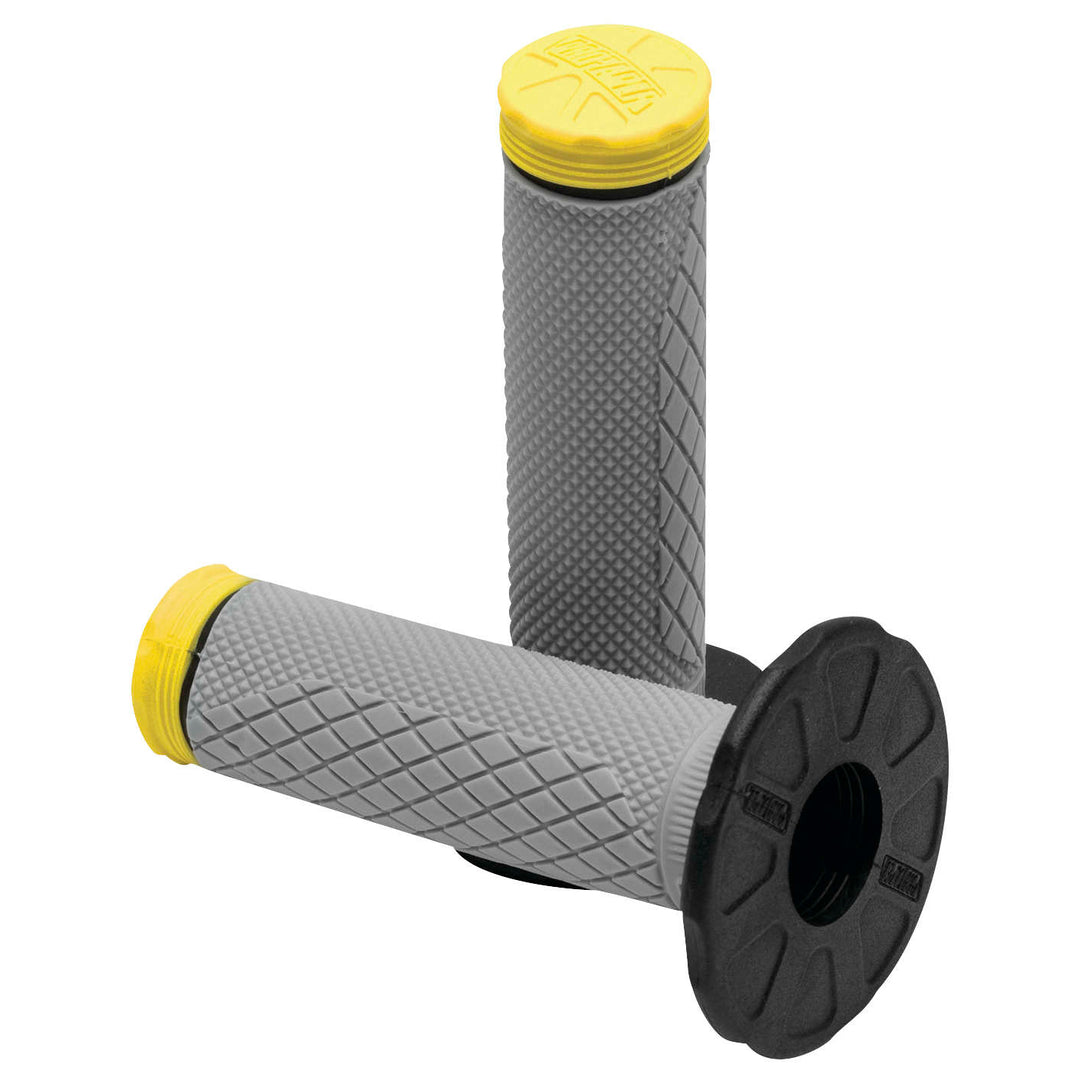 ProTaper Tri-Density Full-Diamond MX Grips Yellow - Front View