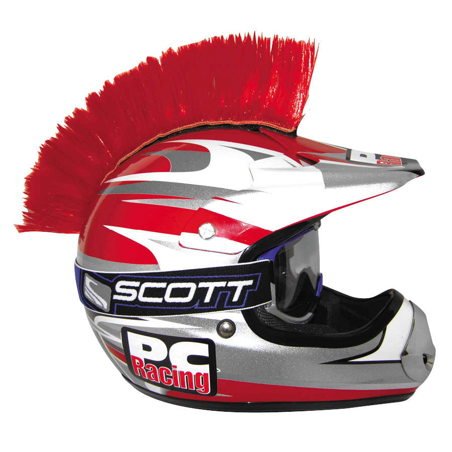 PC Racing Helmet Mohawk Red - Side View