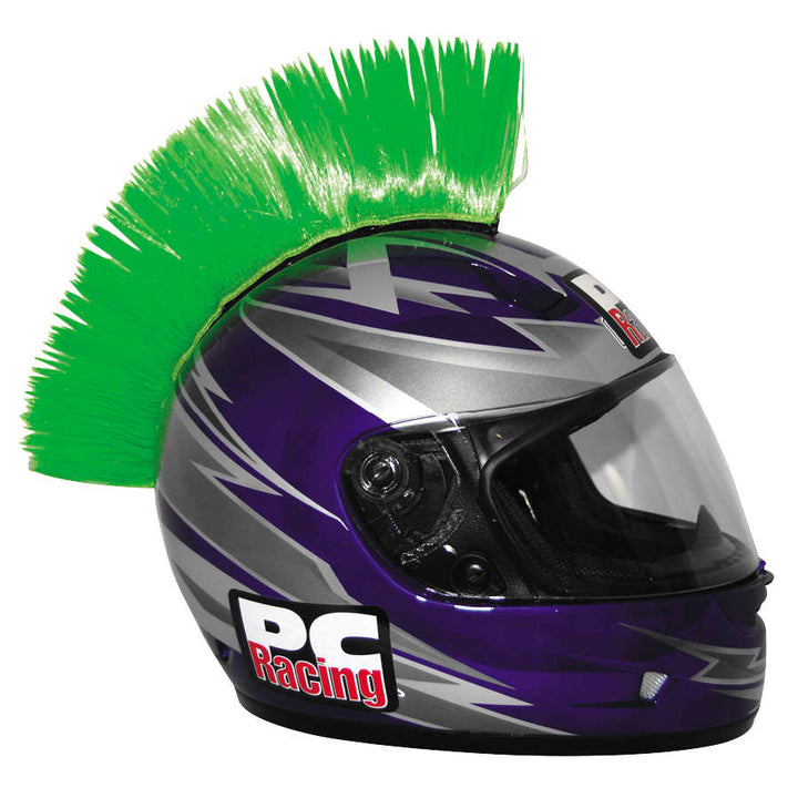 PC Racing Helmet Mohawk Green - Side View