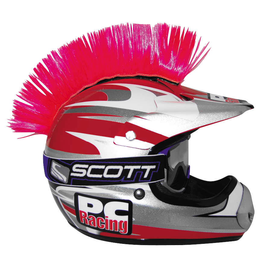 PC Racing Helmet Mohawk Pink - Side View