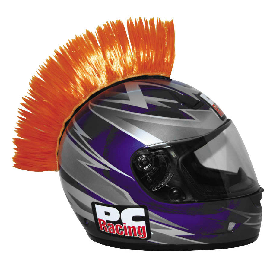 PC Racing Helmet Mohawk Orange - Side View