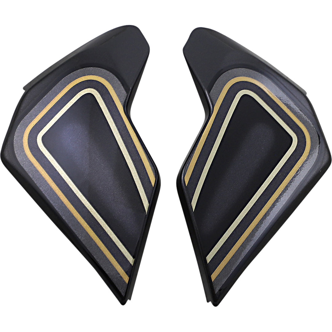 ICON Airflite™ Helmet Side Plates — El Centro Black - Side View of Pair