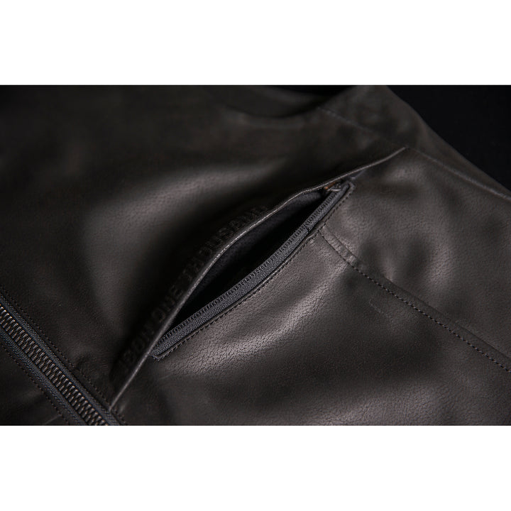 ICON Backlot Vest Black - Close-Up of Open Left Chest Pocket