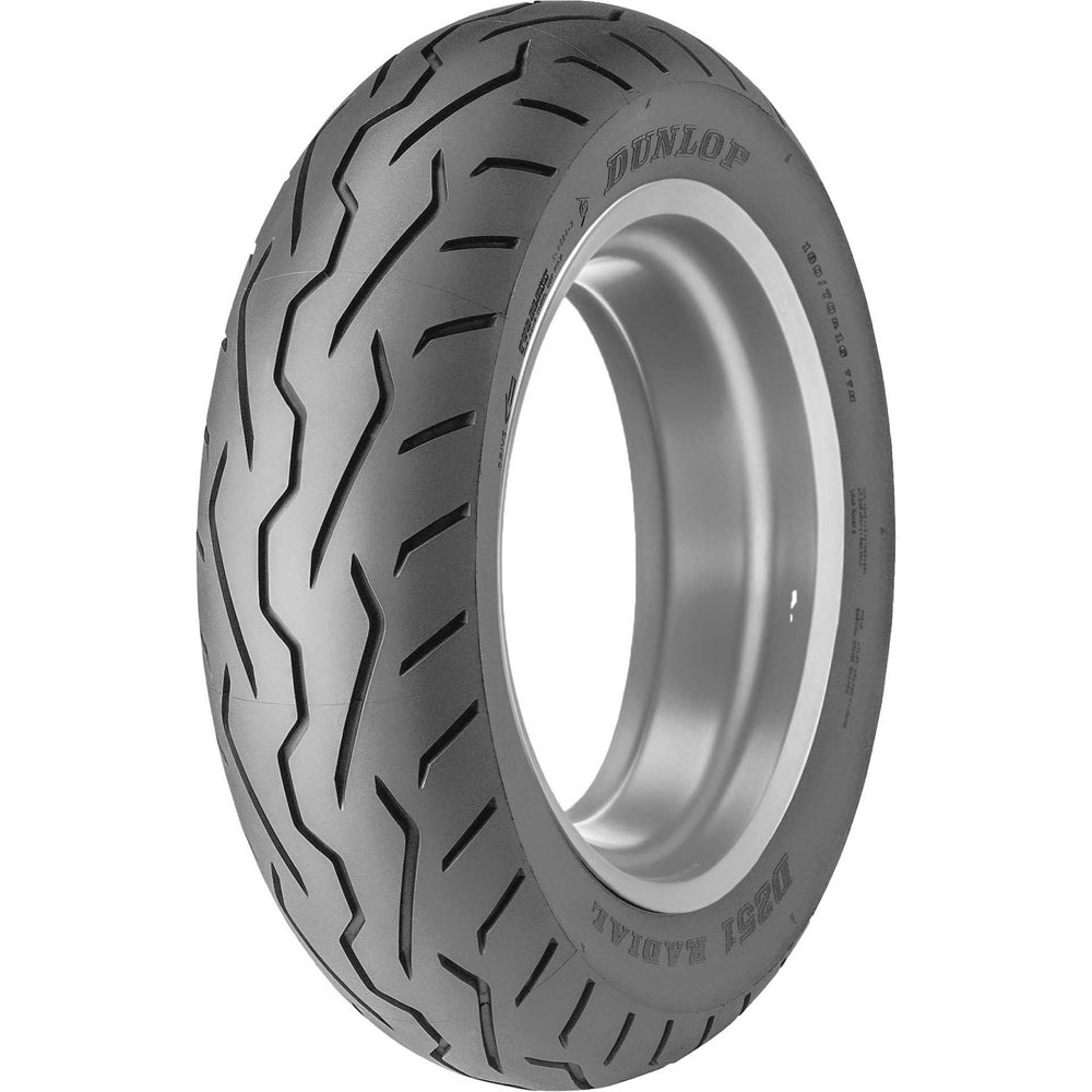 Dunlop D251 Tire Rear - Angled Side View