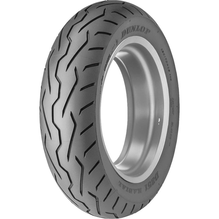 Dunlop D251 Tire Rear - Angled Side View
