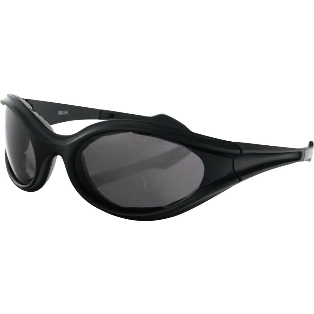 Bobster Foamerz Sunglasses Black w/Smoke Lens - Front Side View
