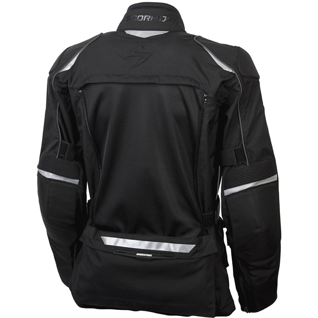 SCORPION EXO Yosemite XDR Jacket Black - Rear View with Back Mesh Panel Open