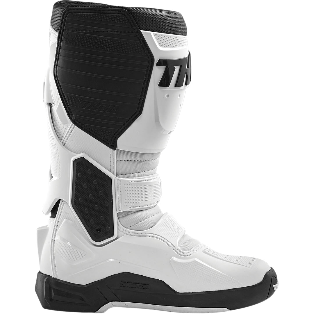 THOR Radial MX Boots White - Inner Side View