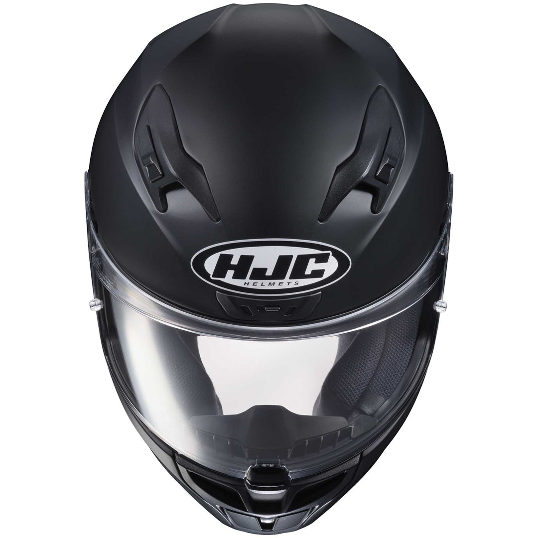 HJC i10 Motorcycle Helmet Matte Black - Front Top View