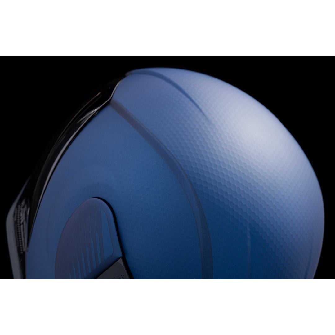 ICON Airform™ Counterstrike MIPS® Helmet Blue - Close-Up of Top Right Side Details