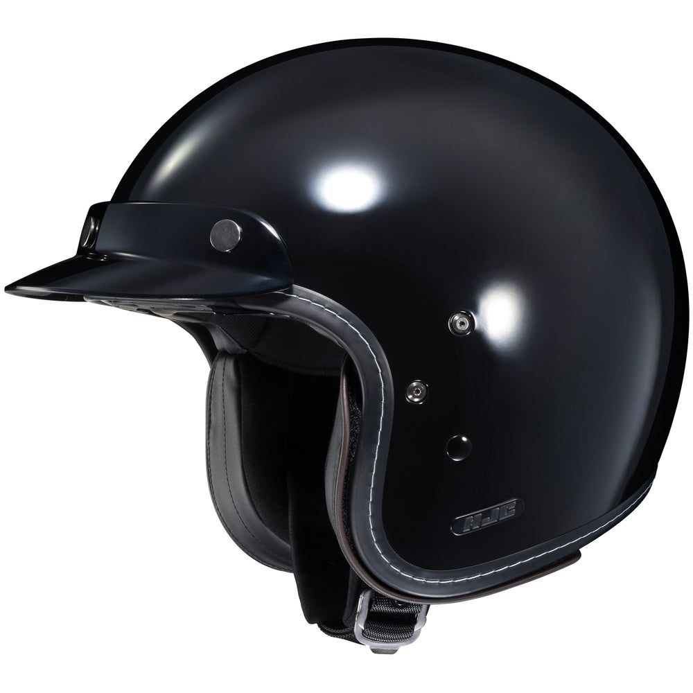 HJC IS-5 Black - Front Side View with Snap-On Visor