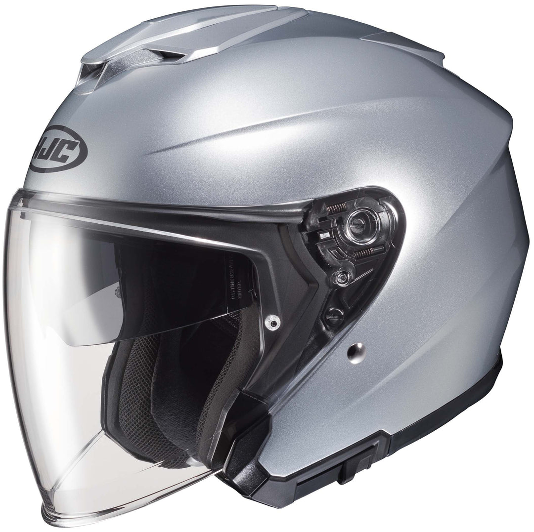 HJC i30 Open Face Motorcycle Helmet SILVER - Front Side View