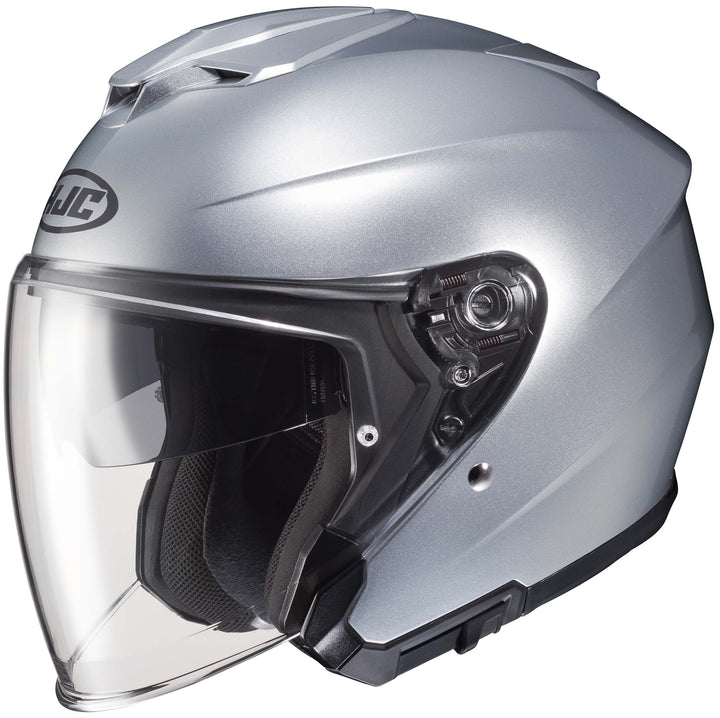 HJC i30 Open Face Motorcycle Helmet SILVER - Front Side View