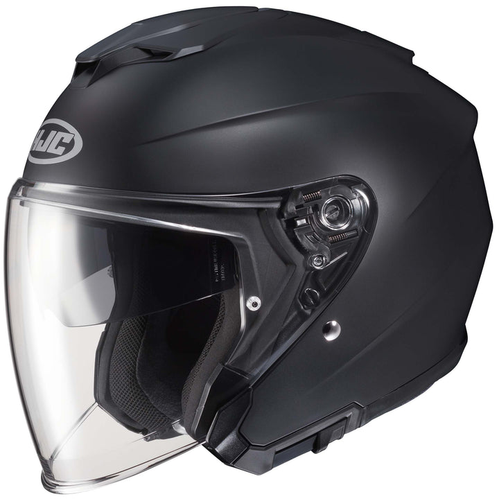 HJC i30 Open Face Motorcycle Helmet SF BLACK - Front Side View