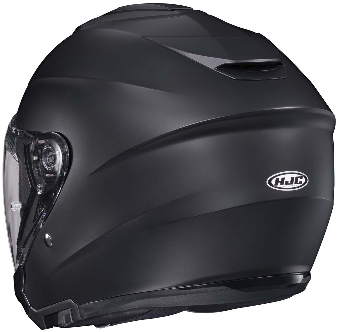 HJC i30 Open Face Motorcycle Helmet SF BLACK - Rear Side View