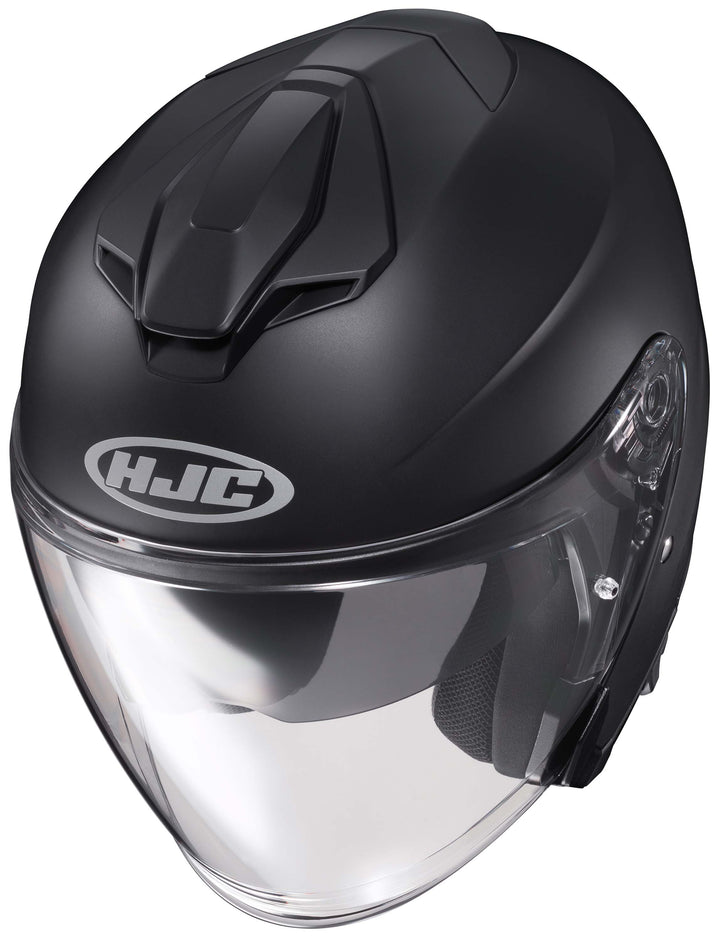 HJC i30 Open Face Motorcycle Helmet SF BLACK - Top Side View