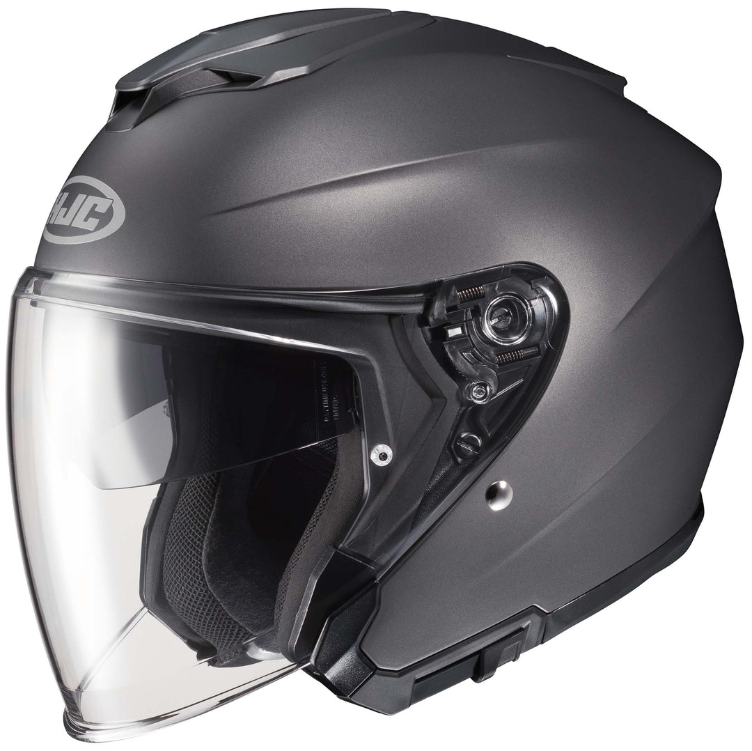 HJC i30 Open Face Motorcycle Helmet SF TITANIUM - Front Side View