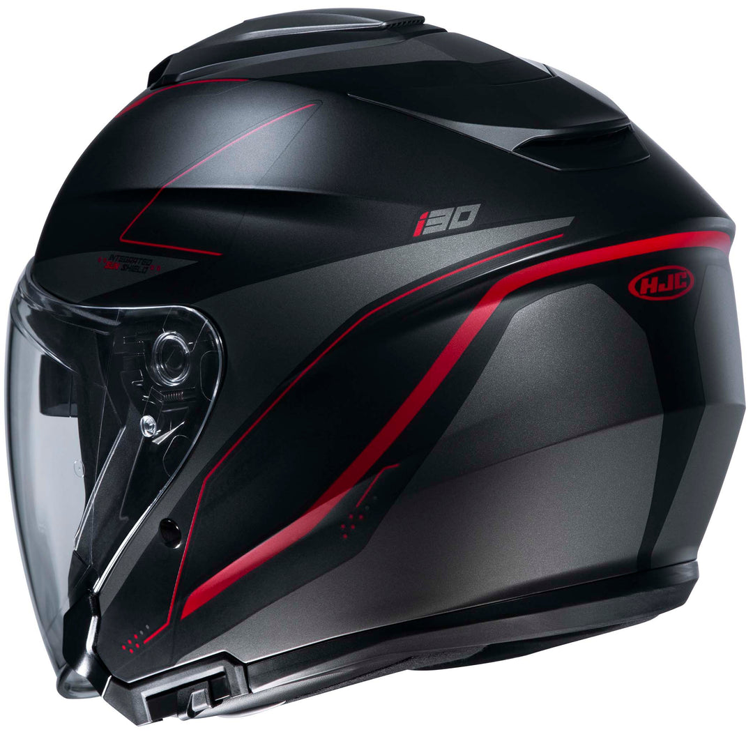 HJC i30 Slight Open Face Motorcycle Helmet MC-1SF - Rear Side View
