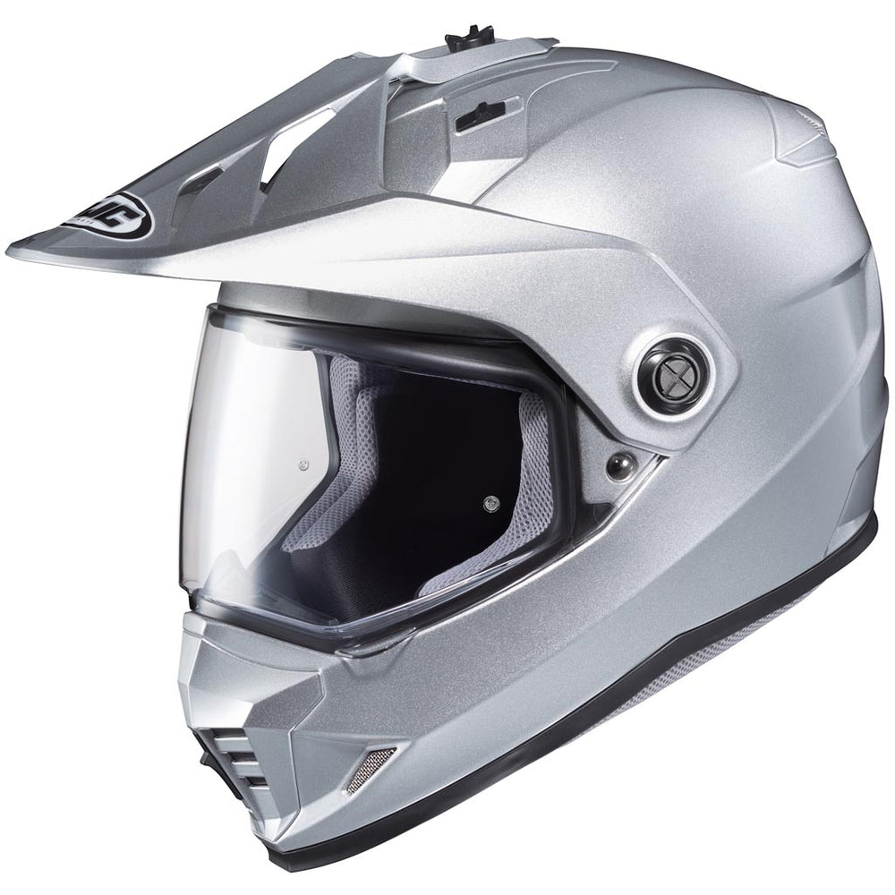 HJC DS-X1 Helmet Silver - Front Side View