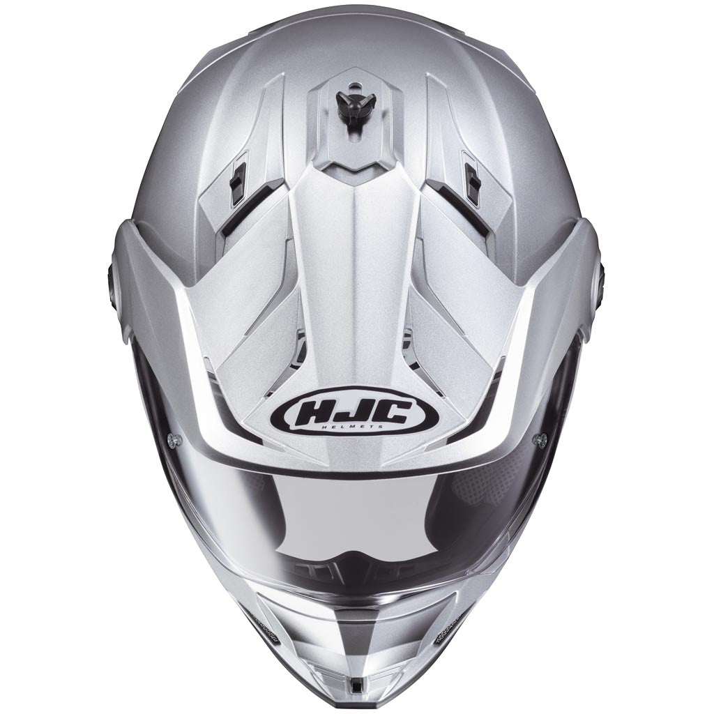 HJC DS-X1 Helmet Silver - Top Down View