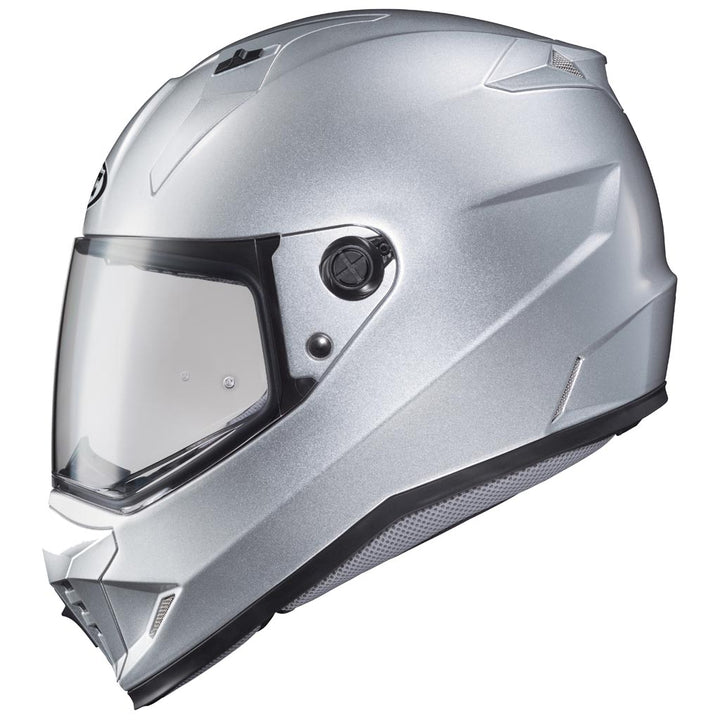 HJC DS-X1 Helmet Silver - Left Side View without Visor