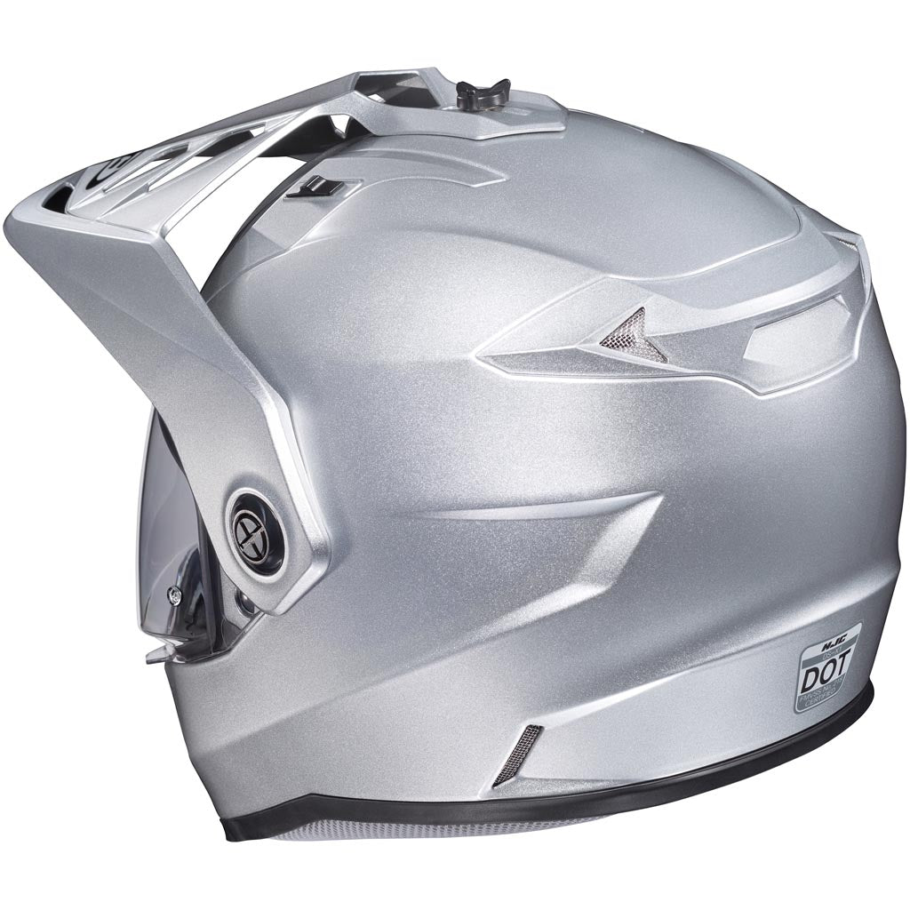HJC DS-X1 Helmet Silver - Rear Left Side View