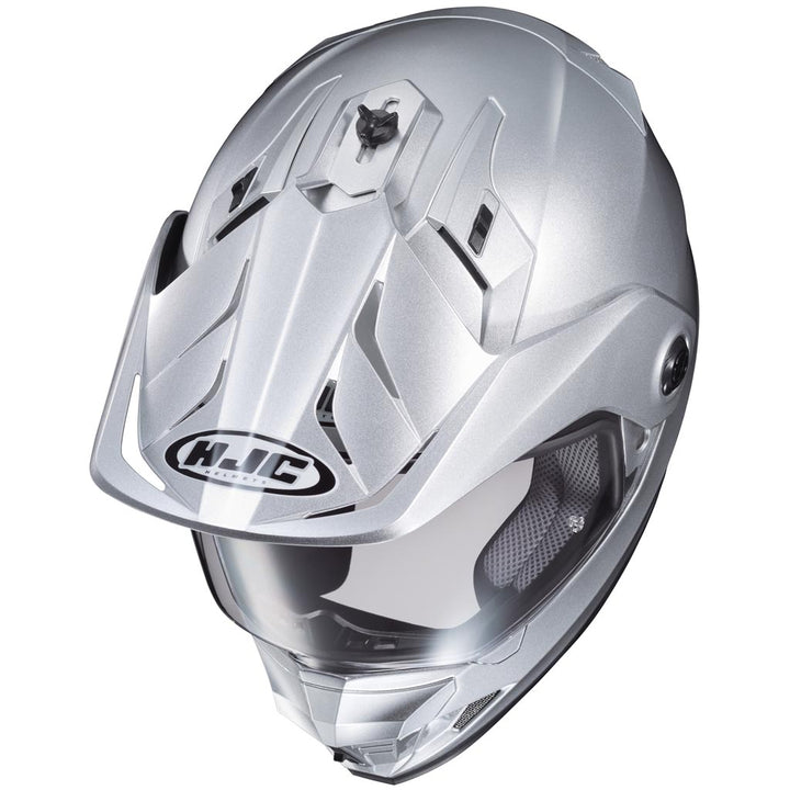HJC DS-X1 Helmet Silver - Top Side View