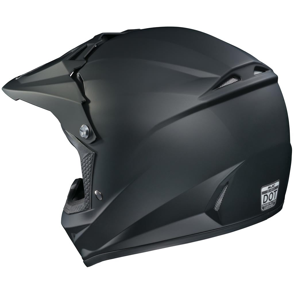 HJC CL-XY 2 Youth Off Road Motorcycle Helmet Matte Black - Rear Side View