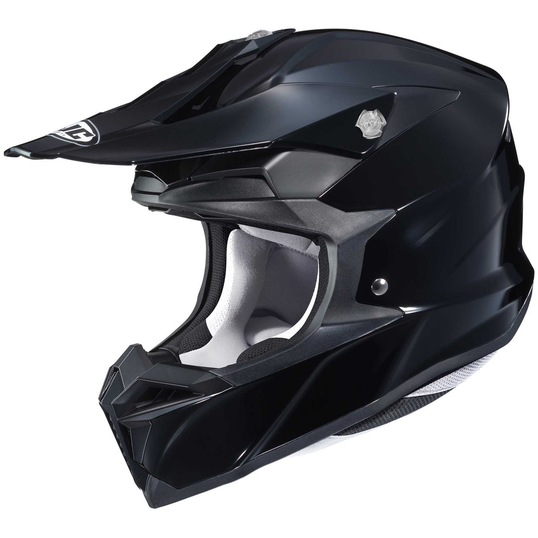 HJC i50 Motorcycle Helmet Black - Front Side View