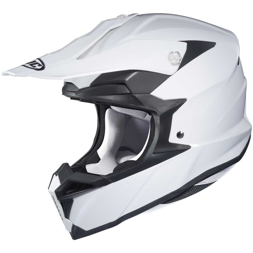 HJC i50 Motorcycle Helmet White - Front Side View