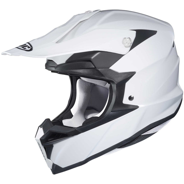 HJC i50 Motorcycle Helmet White - Front Side View