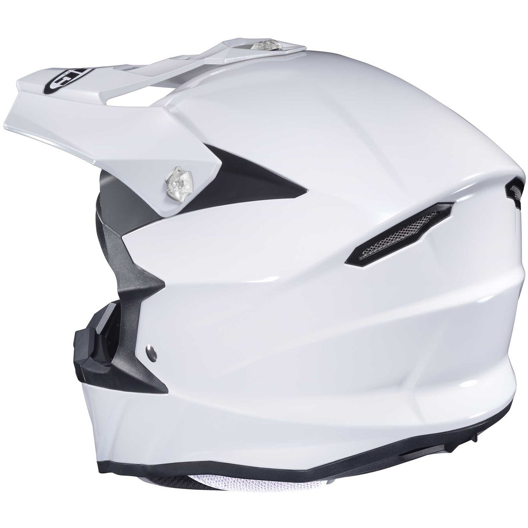HJC i50 Motorcycle Helmet White - Rear Side View