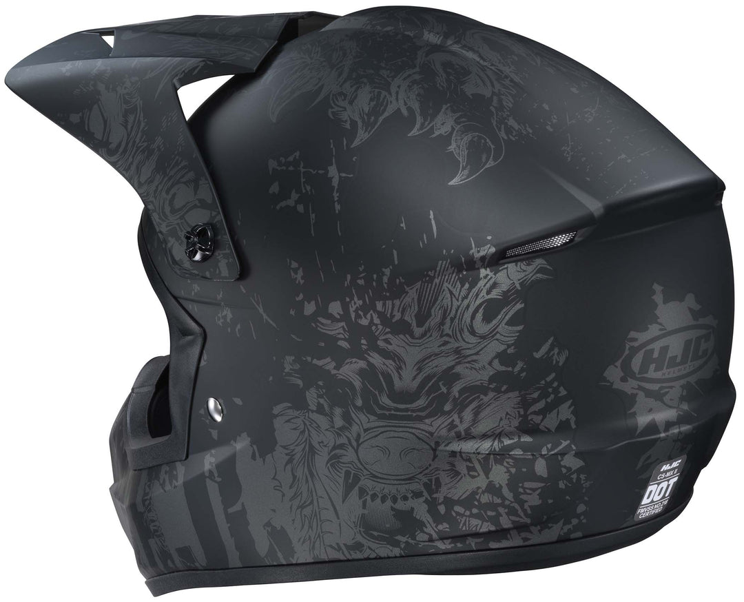 HJC CS-MX 2 Creeper Off Road Motorcycle Helmet MC-5SF - Rear Side View