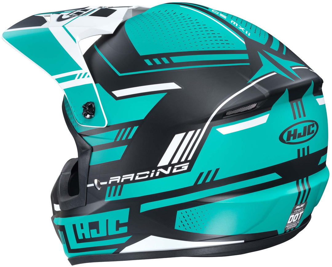 HJC CS-MX 2 Trax Off Road Motorcycle Helmet MC-4SF - Rear Side View