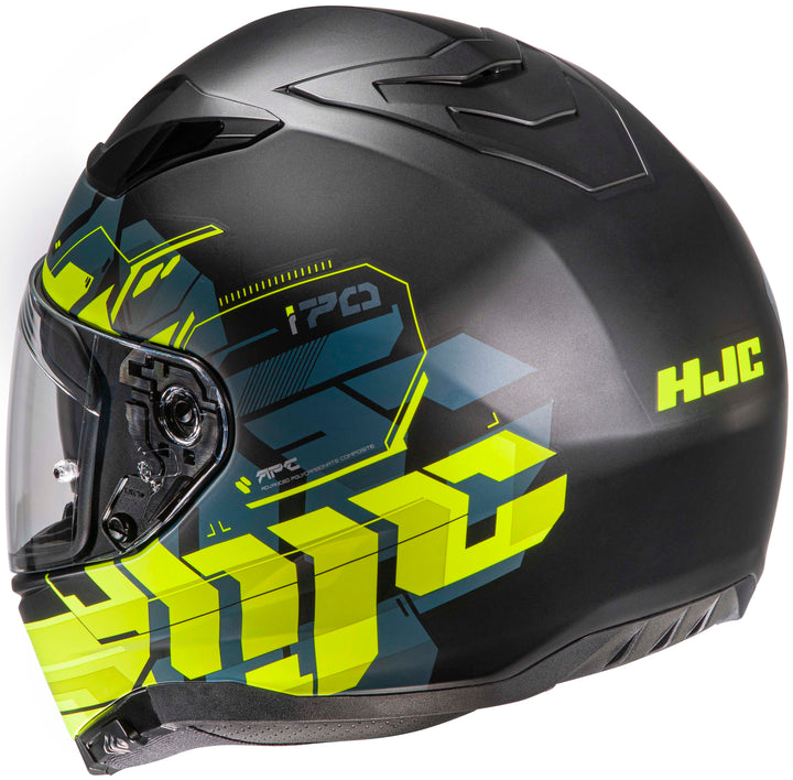 HJC i70 Alligon Full Face Motorcycle Helmet MC-3HSF - Rear Side View