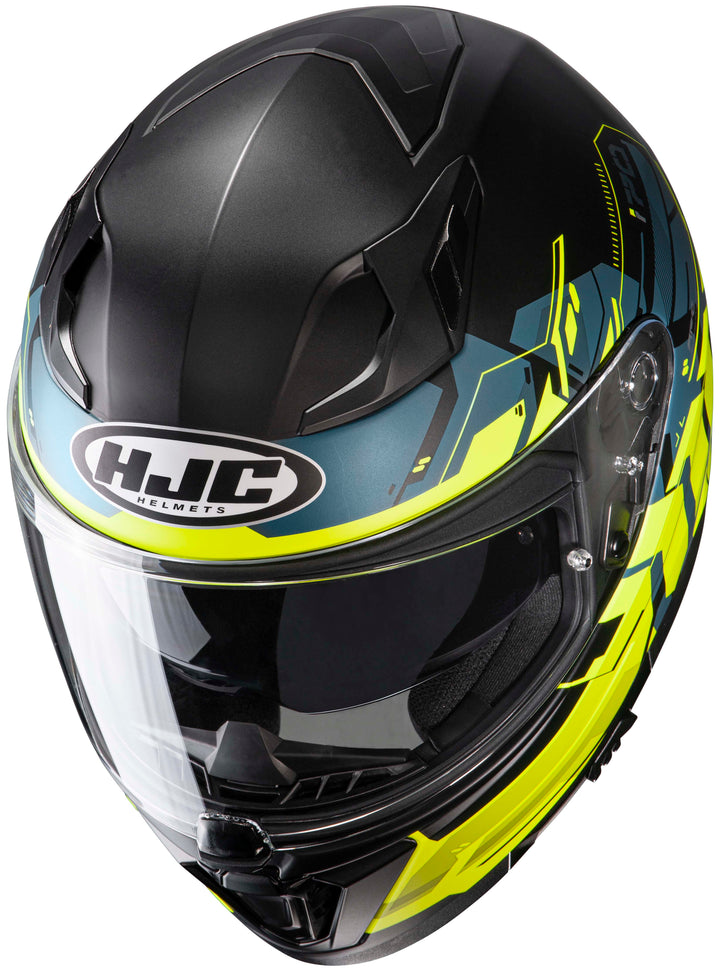 HJC i70 Alligon Full Face Motorcycle Helmet MC-3HSF - Top Side View