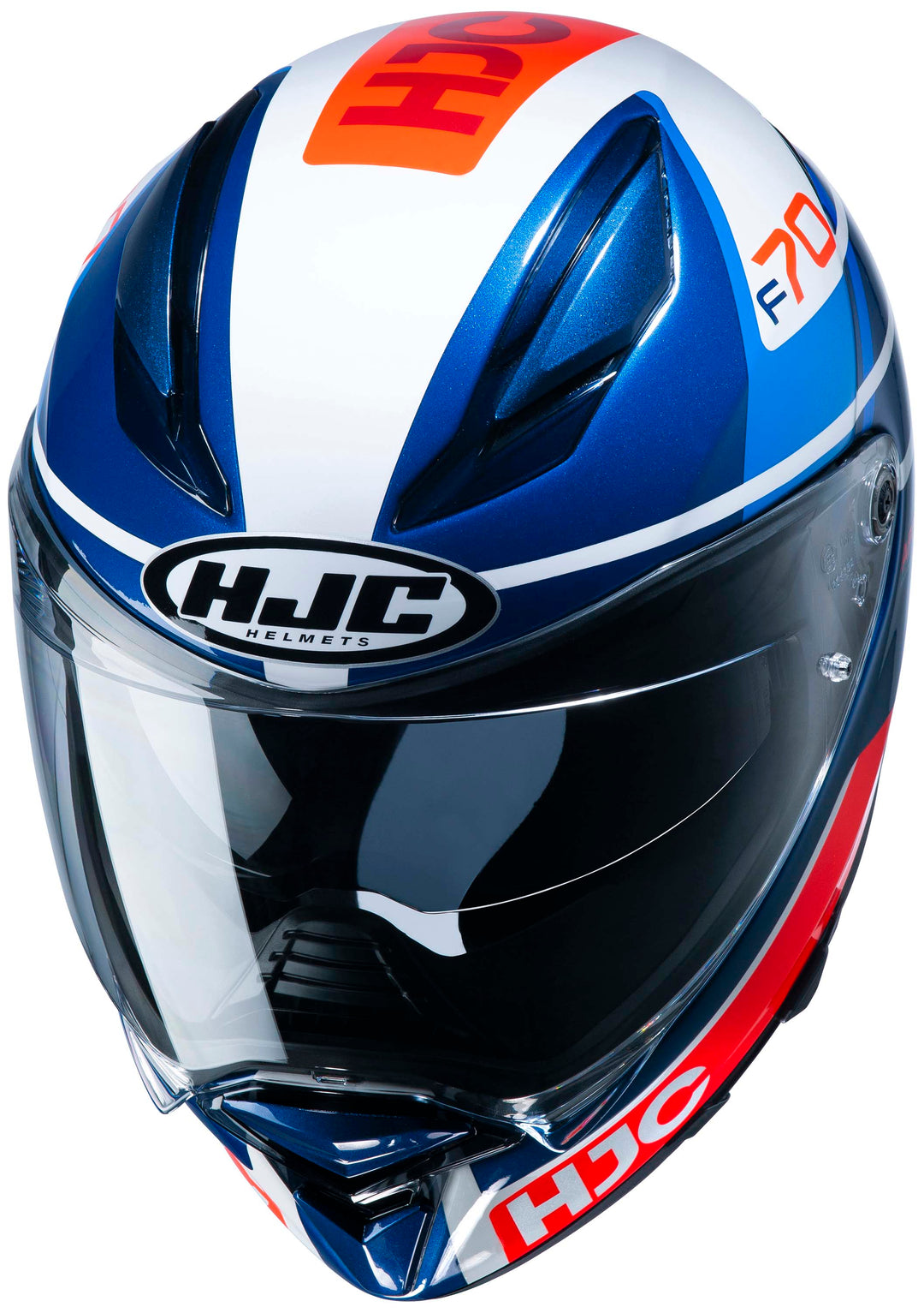 HJC F70 Tino Full Face Motorcycle Helmet MC-21 - Top Side View