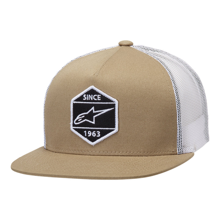 Alpinestars Bolt Trucker Hat Sand/White - Front Side View